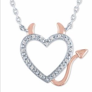 Kay Jewelers Diamond Devil Heart Necklace